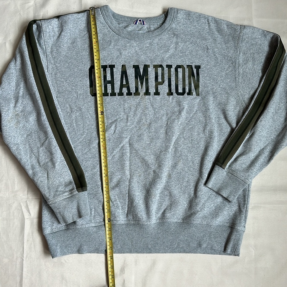 Champion Men's Powerblend Fleece Camo Crewneck Sweatshirt with Taping - Picture 6 of 10